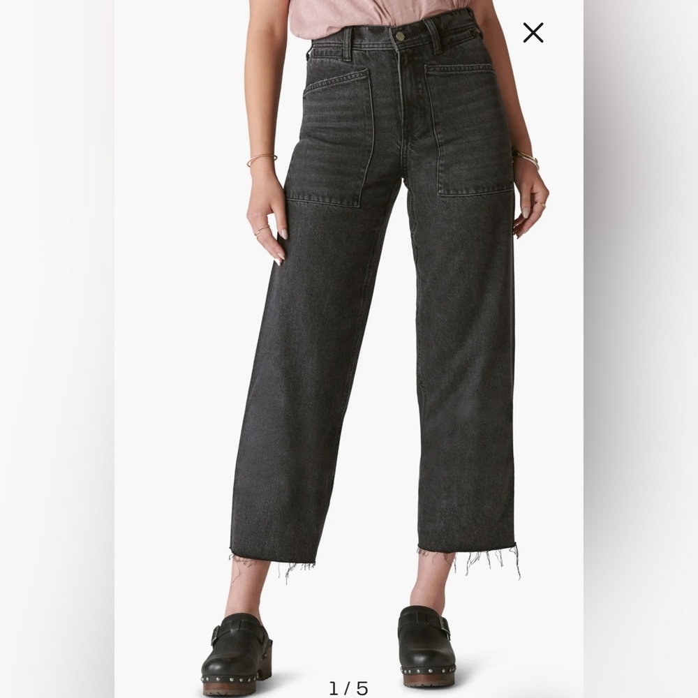 Lucky Brand legend crop wide leg 27/4 fawn -brand new no tags